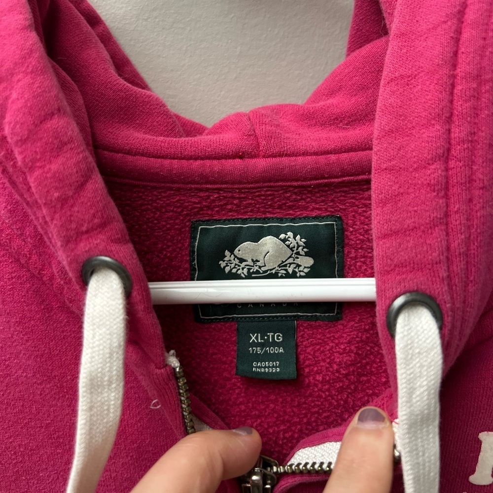 Roots‎ Pink and Light Grey Zip Up Hoodie - Picture 3 of 3